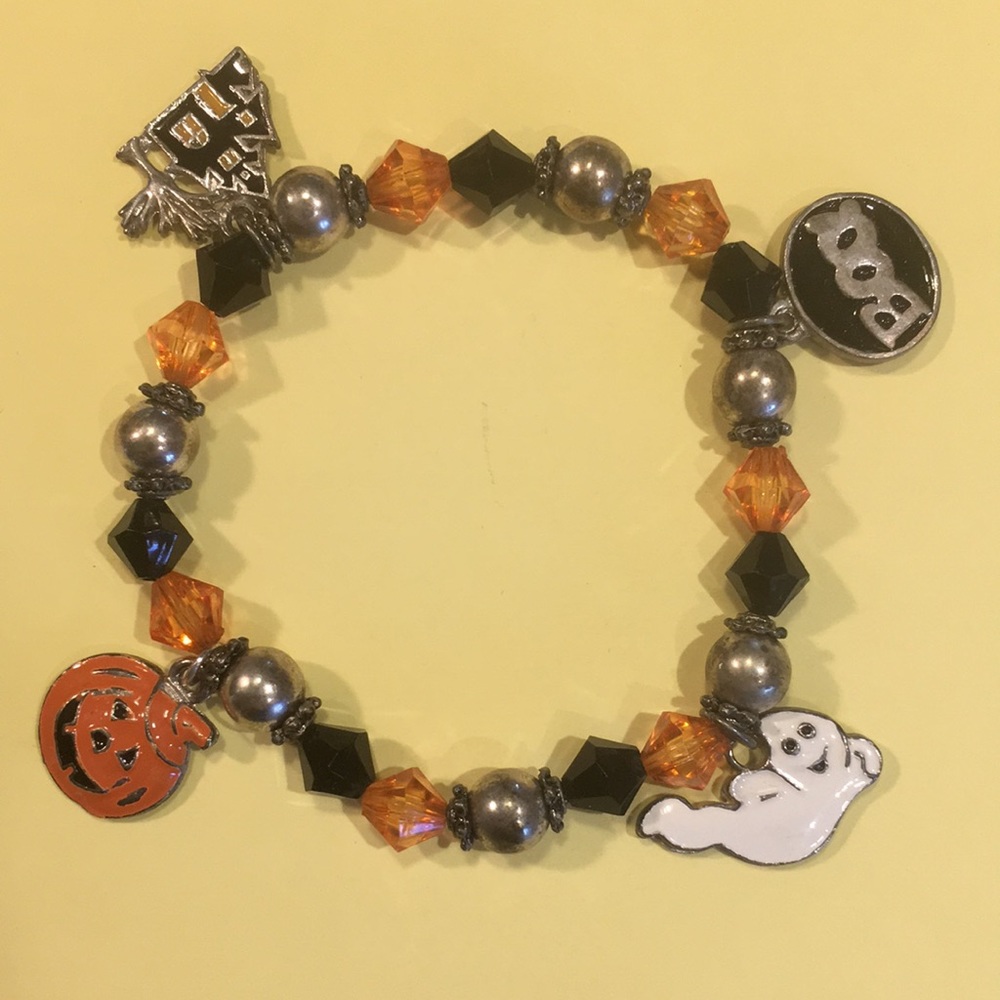 Halloween Charms Bead Stretch Bracelet